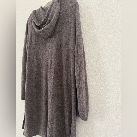 Barefoot Dreams Cozy Hooded Cardigan in Taupe - Picture 7 of 7